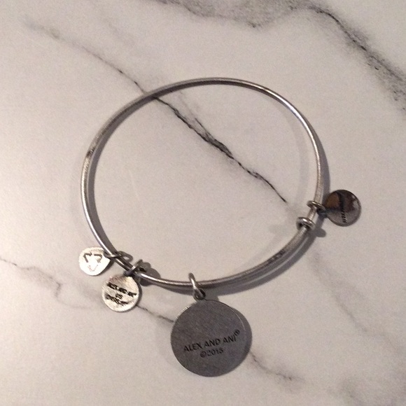 Alex and Ani Silver Bangle Cham Bracelet. - Picture 3 of 3